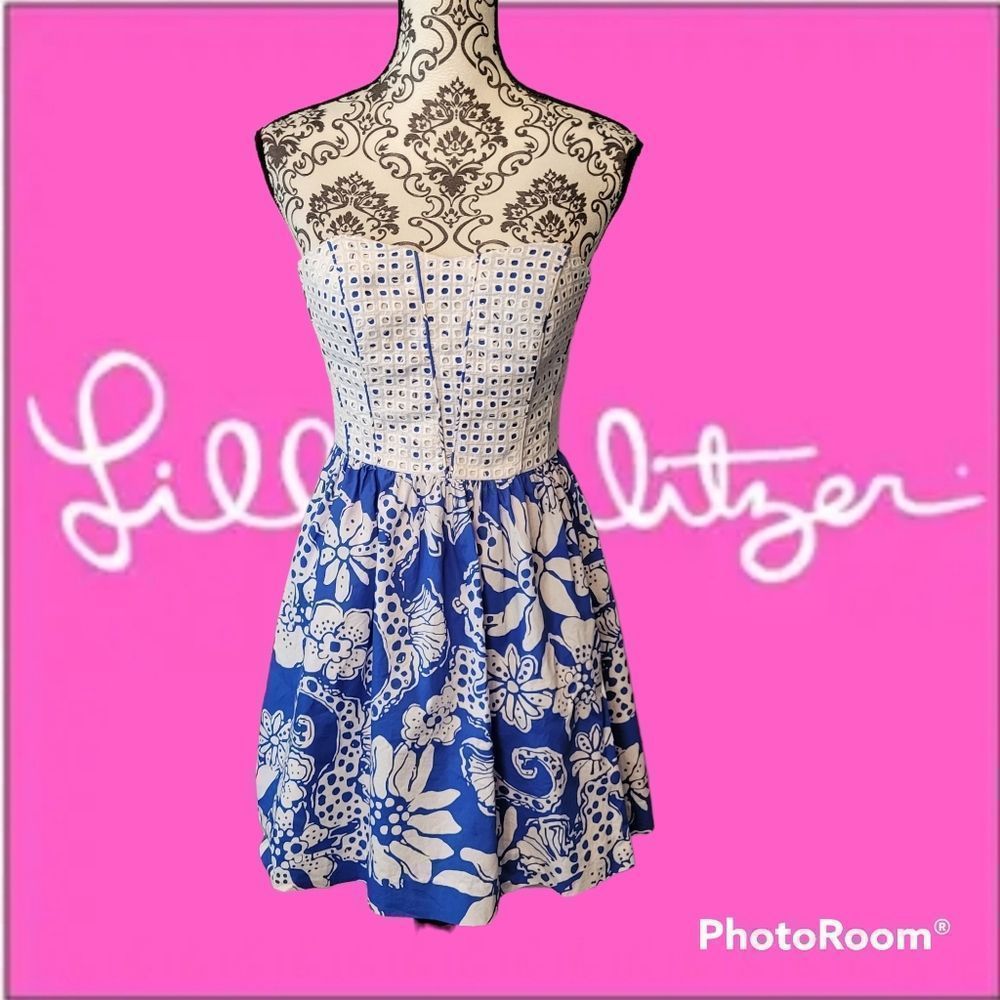Lilly pulitzer strapless dress